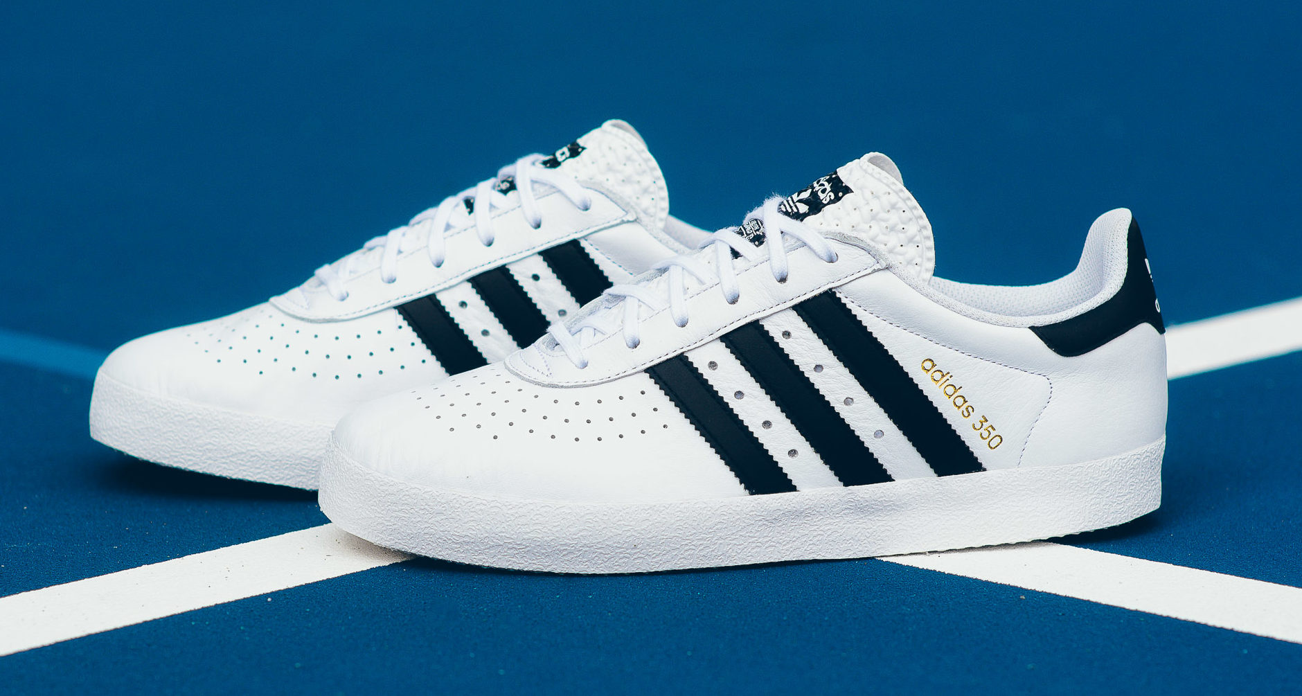 Adidas 350 White/Black/Gold