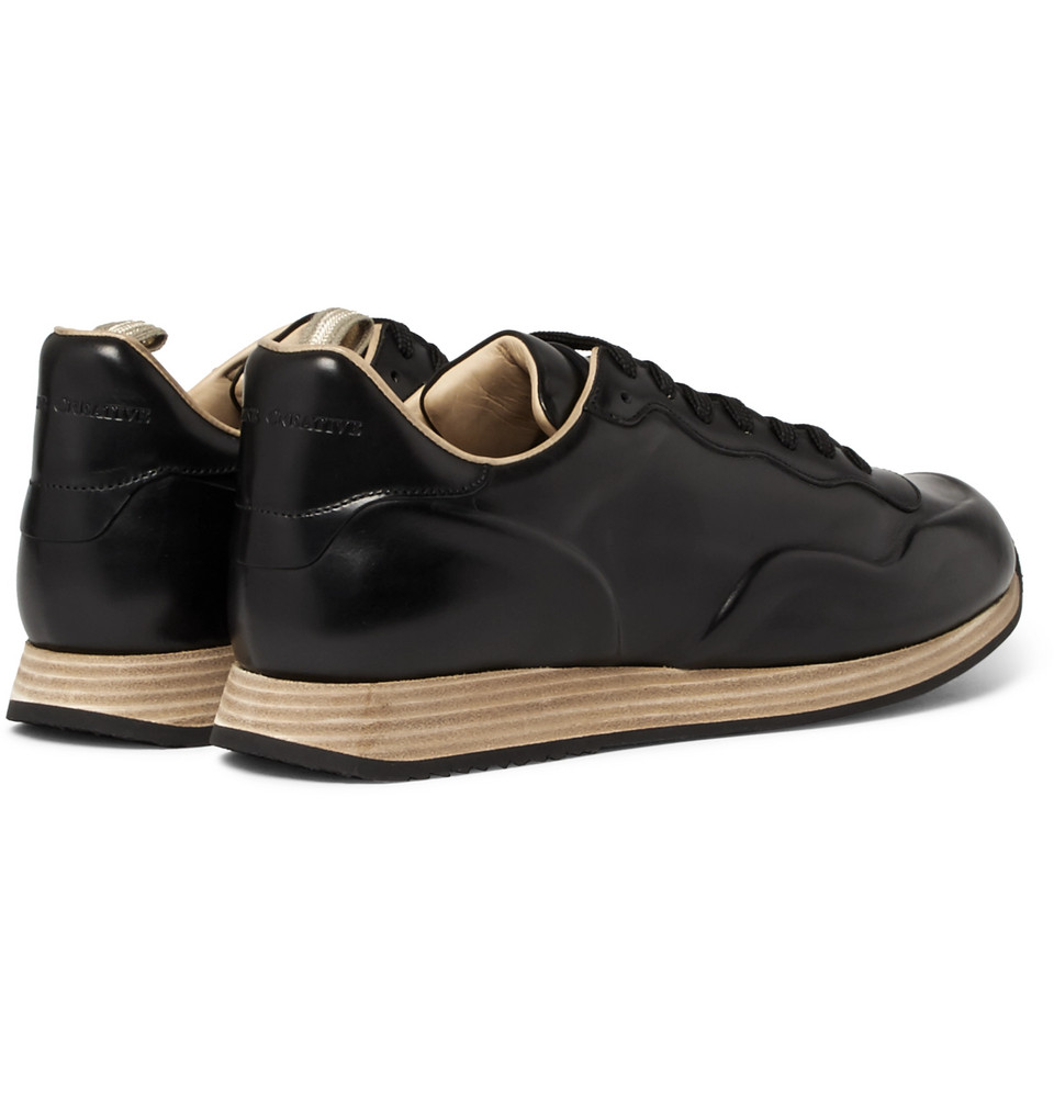 Officine Creative Keino Polished Leather Sneakers