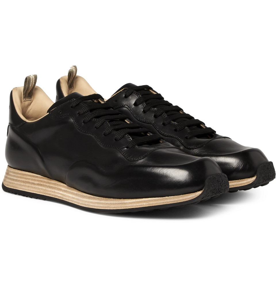 Officine Creative Keino Polished Leather Sneakers