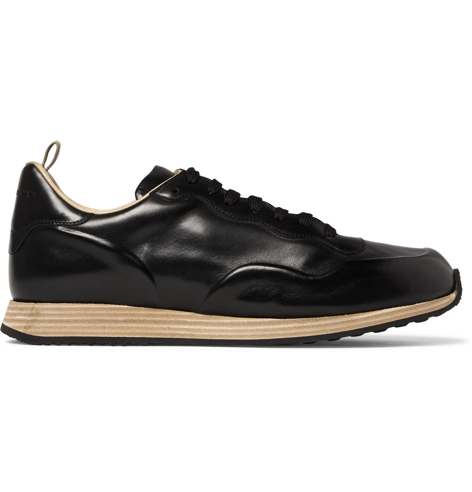 Officine Creative Keino Polished Leather Sneakers