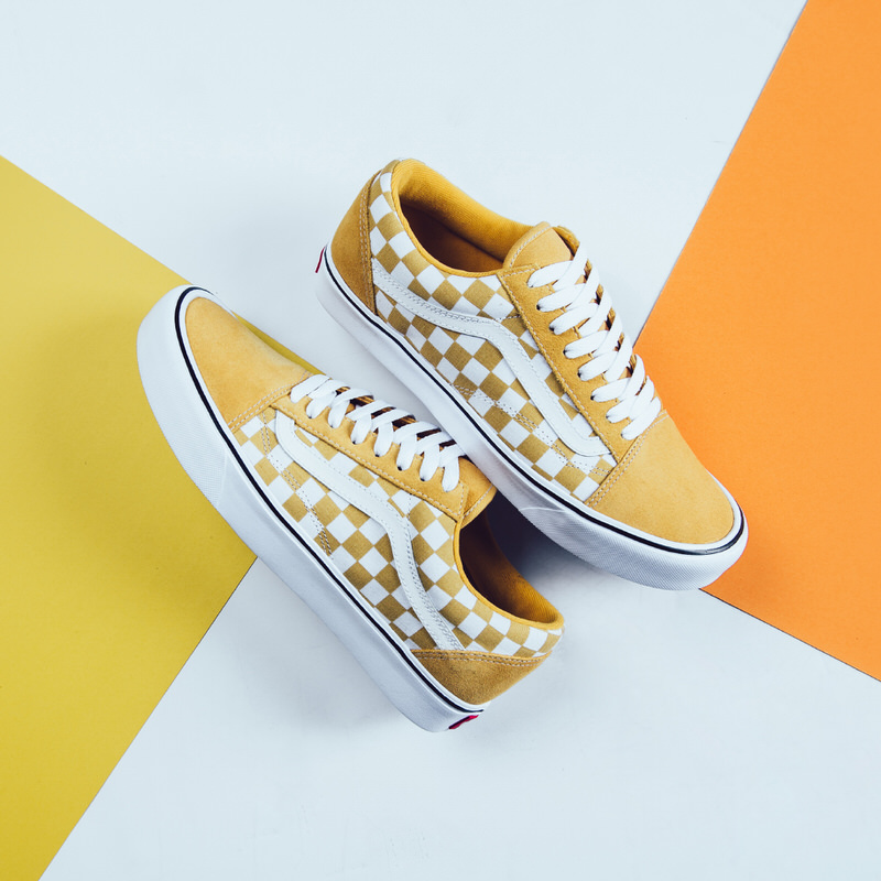 Vans Old Skool Lite "Ochre Checkerboard" 