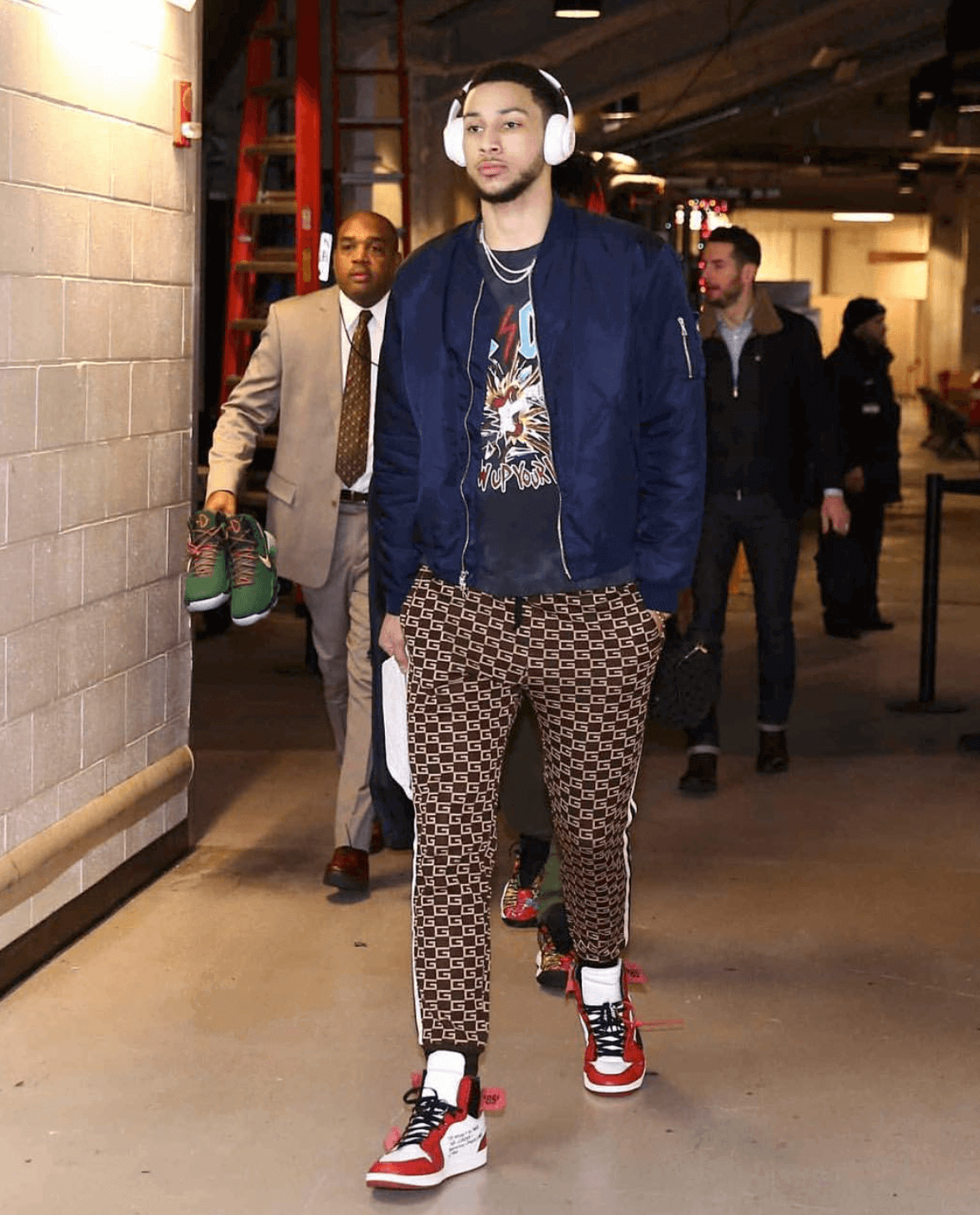 Ben Simmons in the Off-White x Air Jordan 1