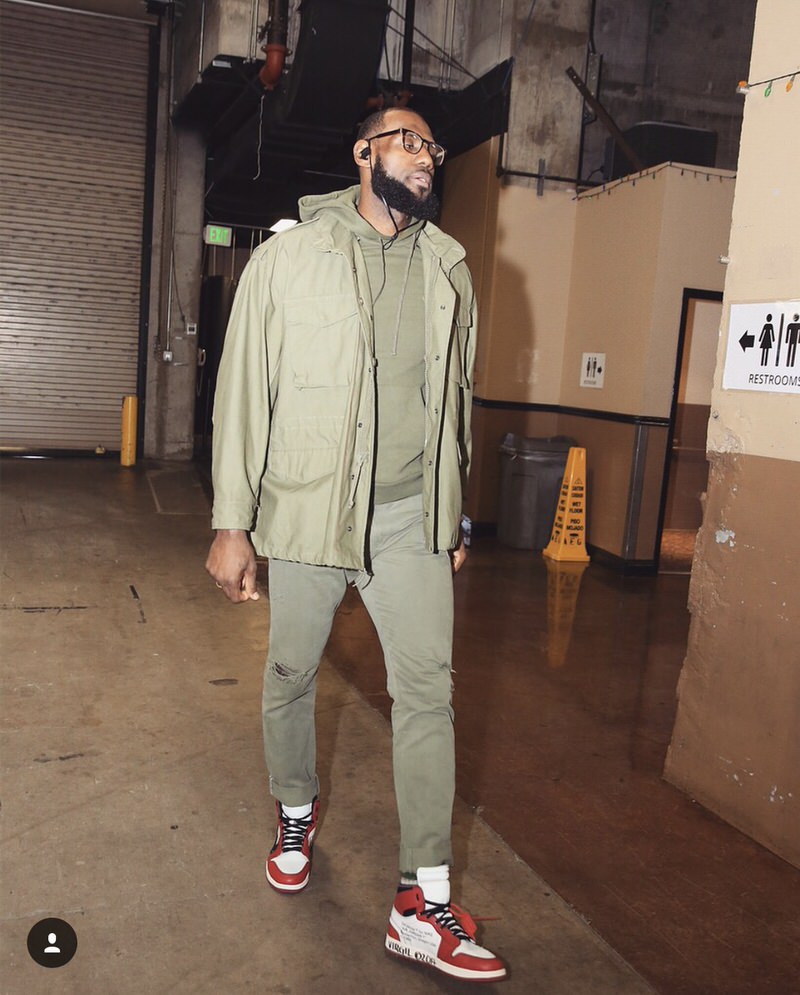 Wondering LeBron's favorite tone is olive or OFF-WHITE?