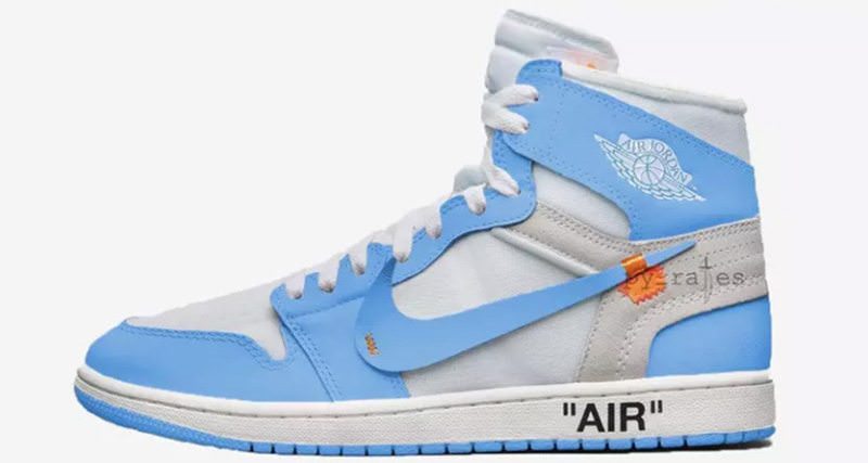 OFF WHITE x Air Jordan 1 "Dark Powder Blue"