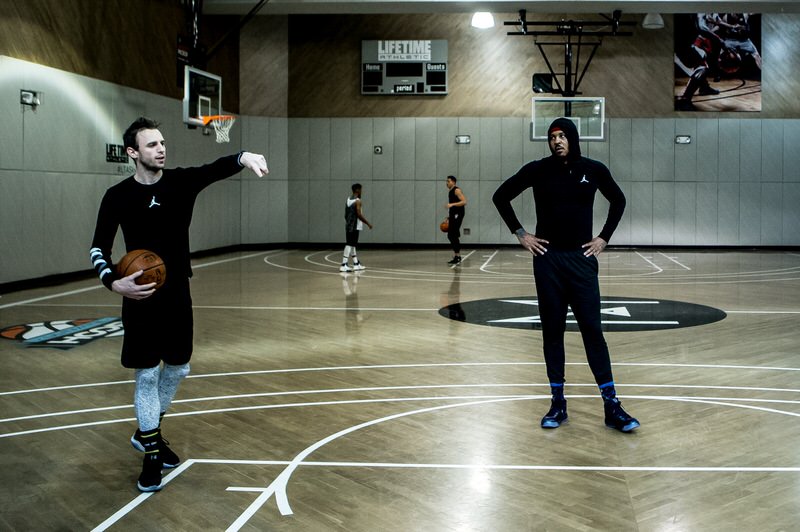 Carmelo Anthony with Chris Brickley