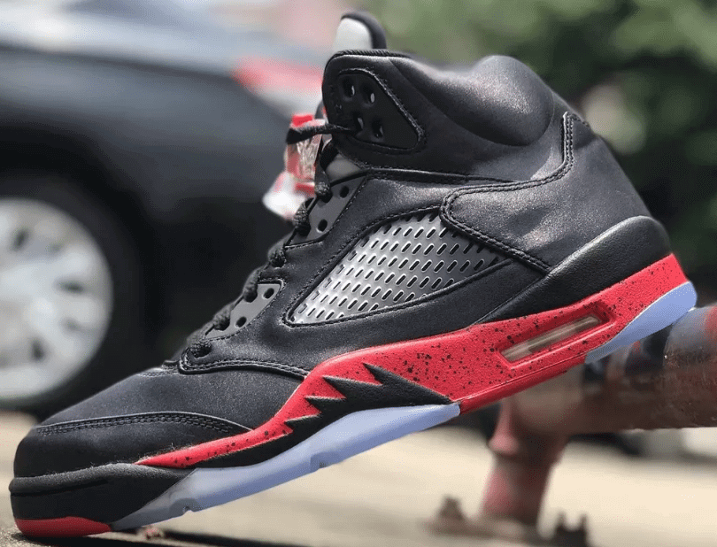 Air Jordan 5 Satin Black/Red