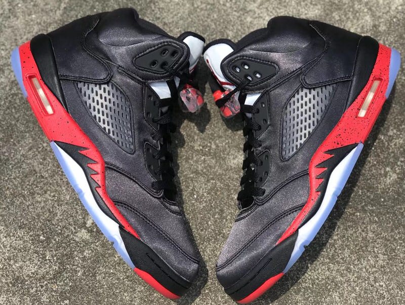 Air Jordan 5 Satin Black/Red