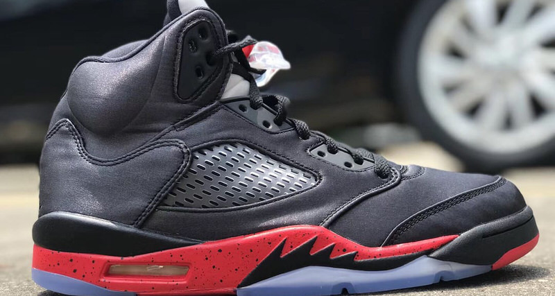 Air Jordan 5 Satin Black/Red