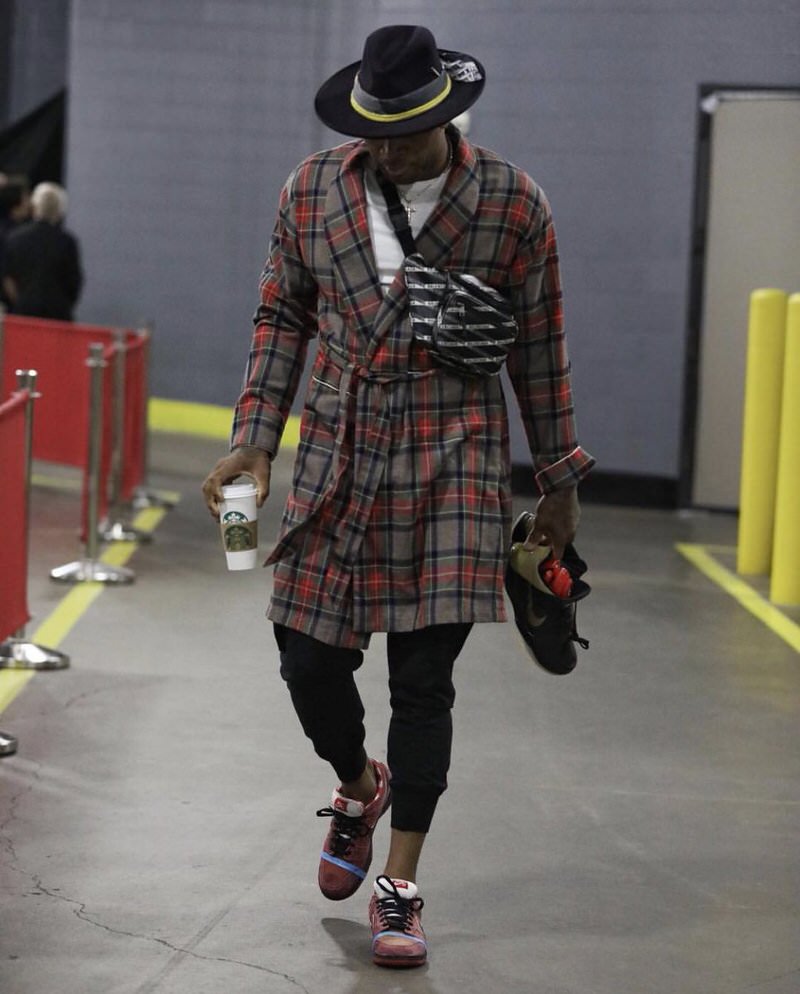 PJ Tucker in the Concepts x Nike Dunk SB Low "Blue Lobster"