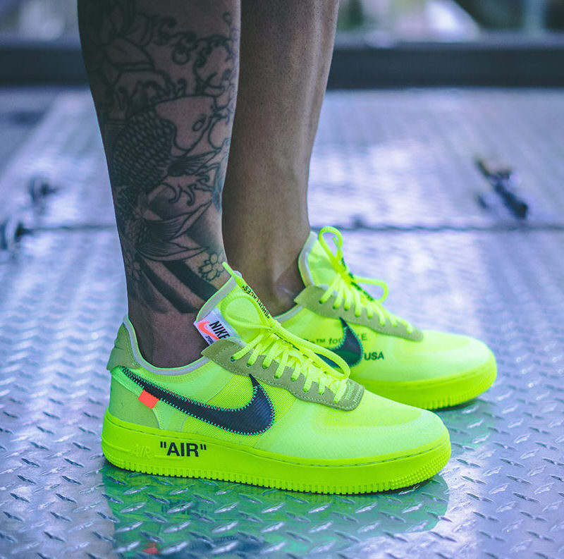 Off White x Nike Air Force 1 Low "Volt"