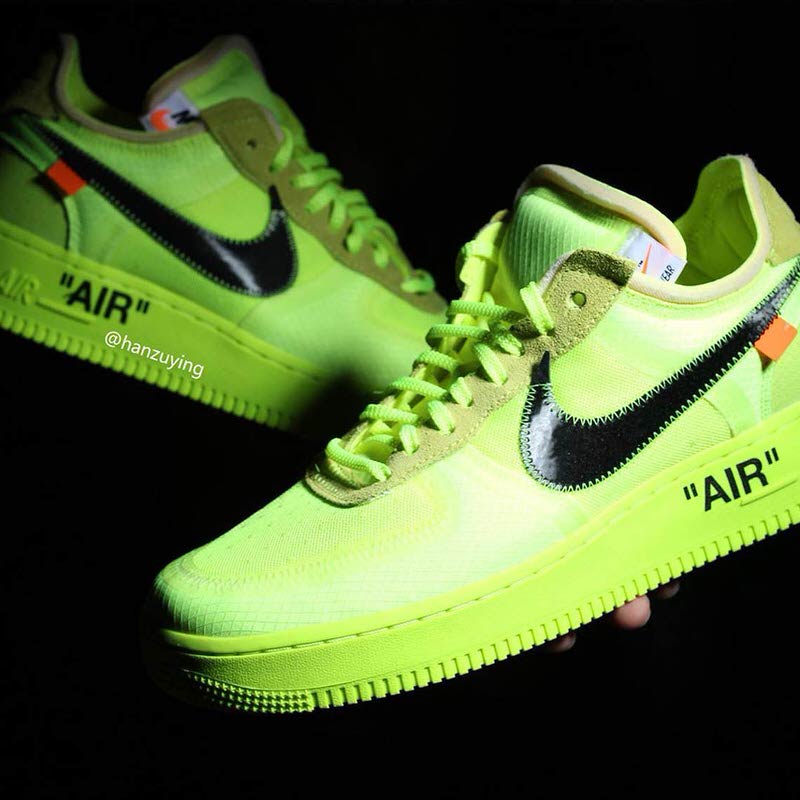 Off White x Nike Air Force 1 Low "Volt"