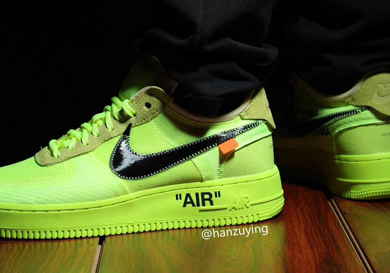 Off White x Nike Air Force 1 Low "Volt"