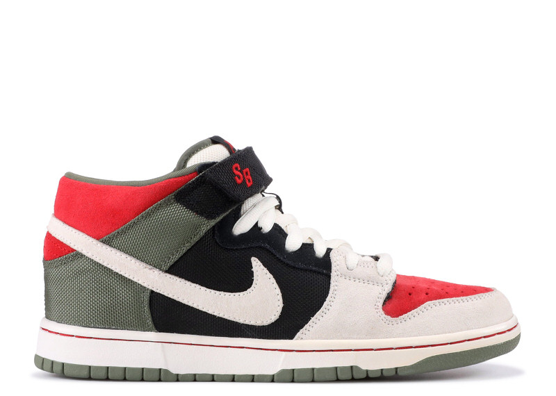 Nike SB Dunk Mid "Sail/Varsity Red"