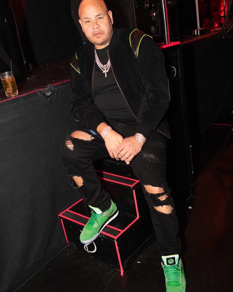 Fat Joe in the Air Jordan 4 "Mark Wahlberg PE"