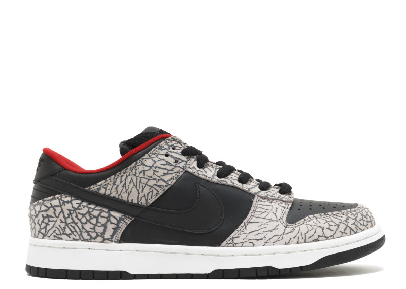 Supreme x Nike SB Dunk Low "Black Cement"