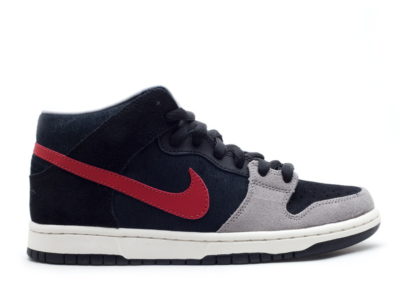 Nike SB Dunk Mid "Black/Varsity Red"