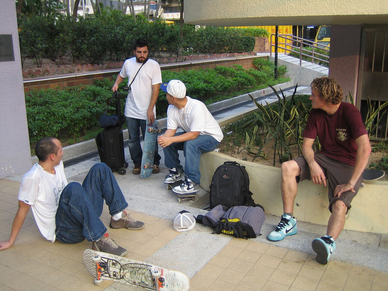 One of the original four Nike SB team members, Reese Forbes with the Sea Crystal colorway of the SB Dunk High.