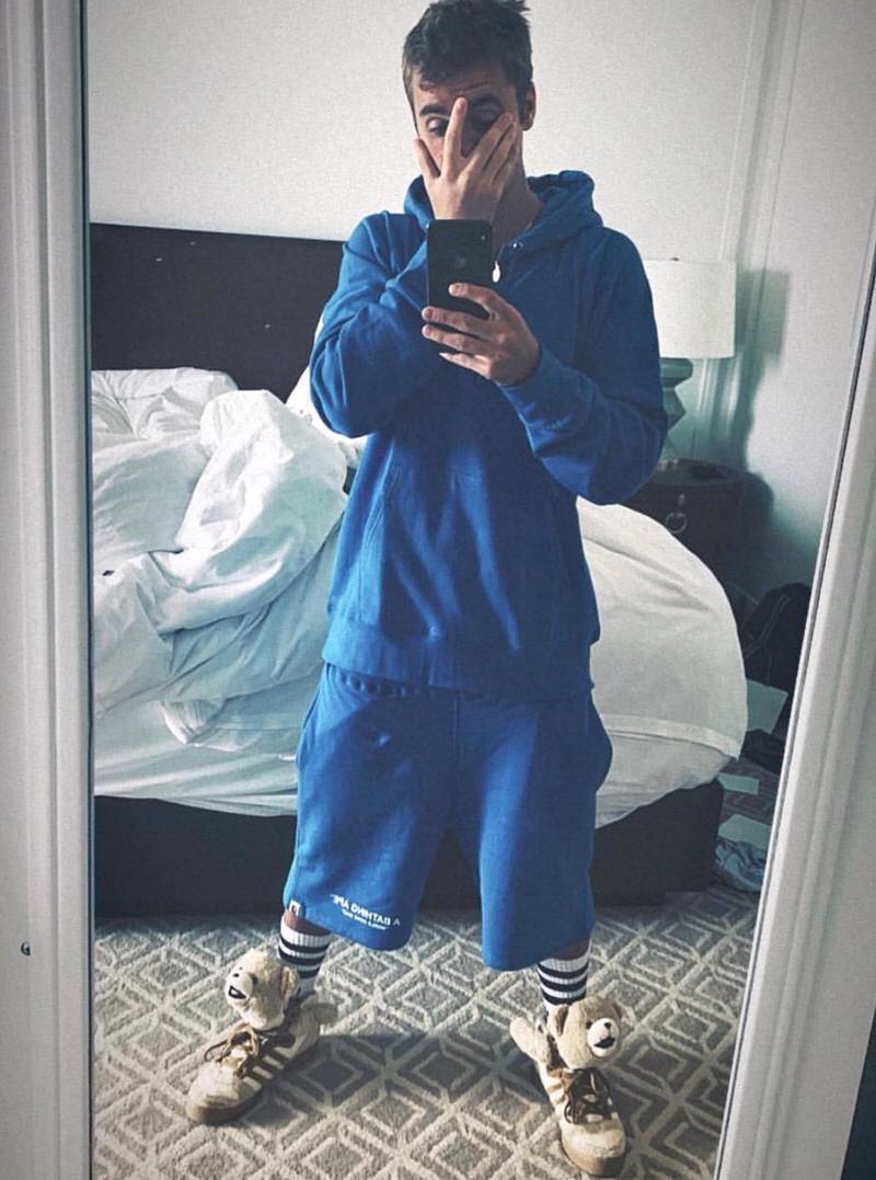 Justin Bieber in the Jeremy Scott x adidas sneakers 