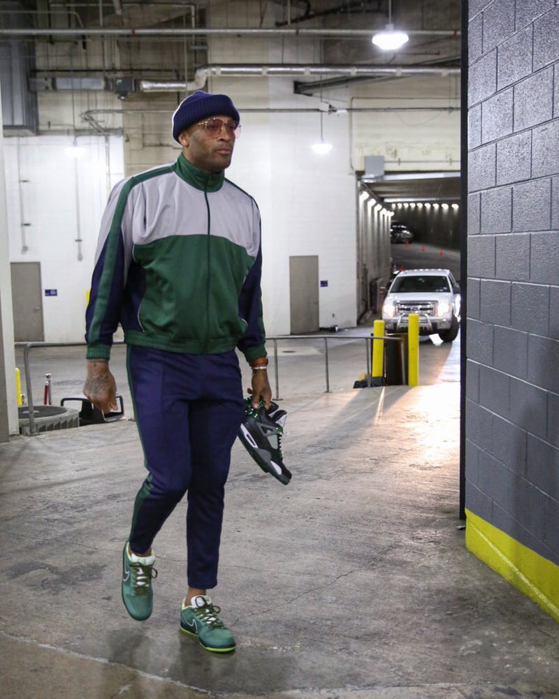 PJ Tucker in the Concepts x Nike Dunk SB Low "Green Lobster"