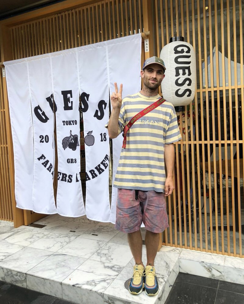 Tie-Dye shorts are just about the easiest way to wear the incoming tie-dye trend. Sean shows you that they go great with striped GUESS shirts and his Air Max 1/97s.