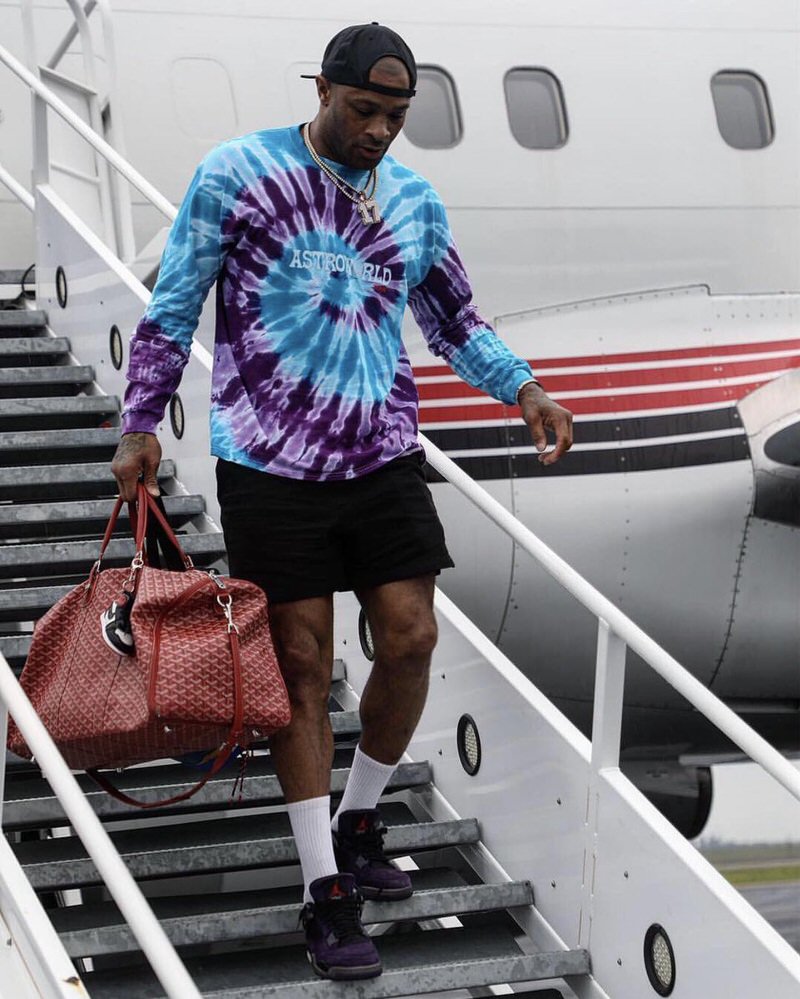 PJ Tucker in the Travis Scott x Air Jordan 4 "Purple"