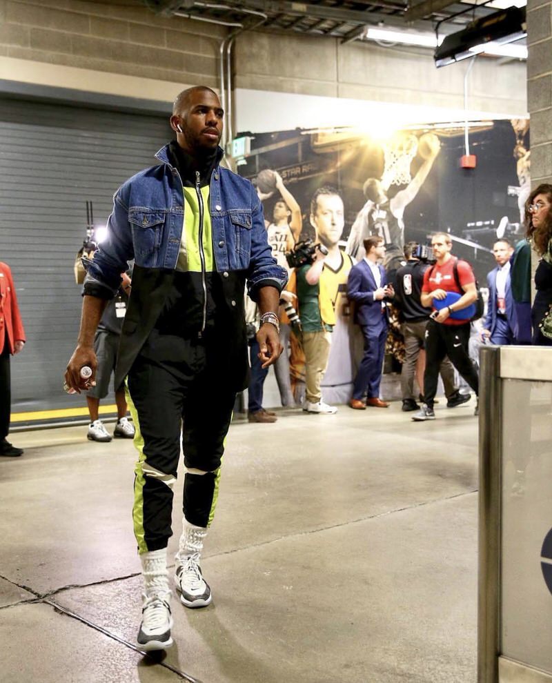 Chris Paul pairs vintage and technical details into one wardrobe for a contemporary wardrobe combo.