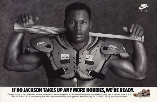 1988 Magazine Advertisement for Nike Air Trainer SC featuring Bo Jackson