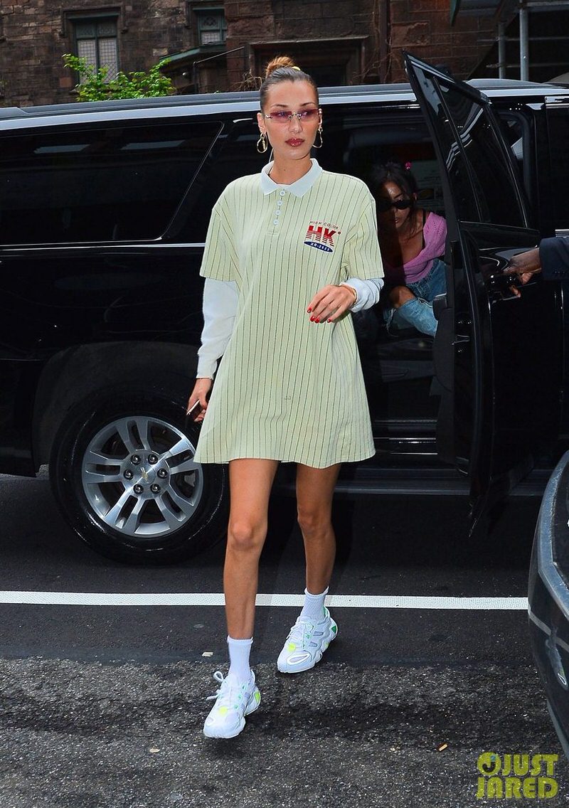 Bella Hadid in the KITH x adidas FYW S-97