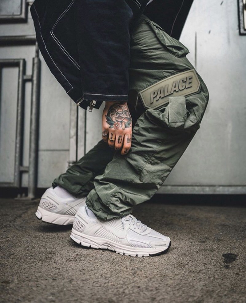 @willy styles the Nike Zoom Vomero 5s with Palace cargo pants.