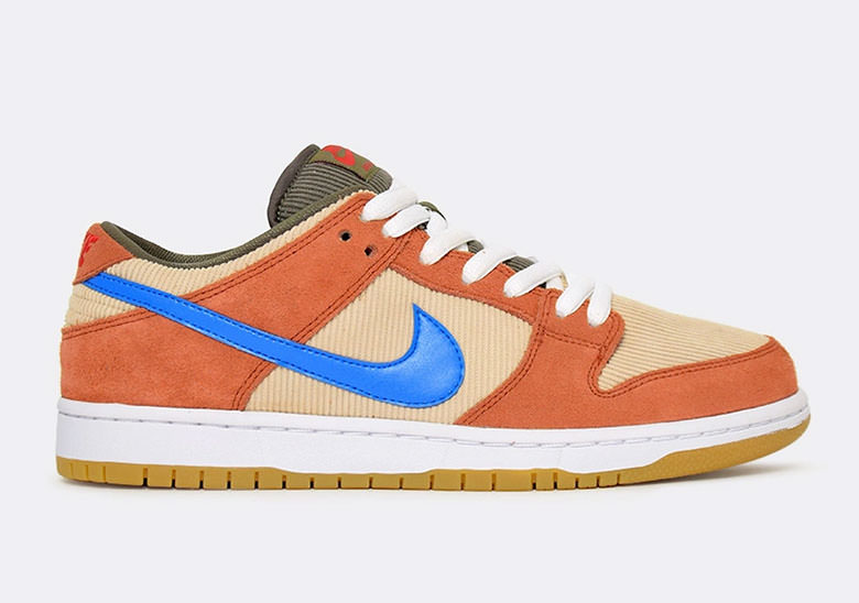 Nike SB Dunk Low "Corduroy". BQ6817-201. Teal Box.