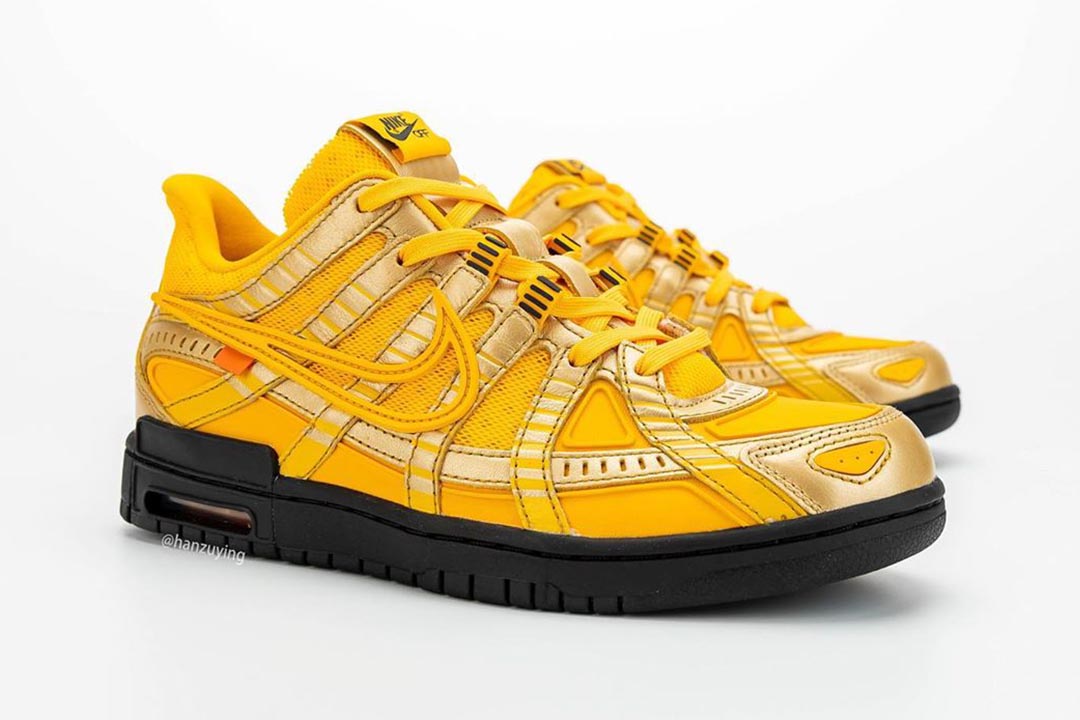 Off-White x Nike Air Rubber Dunk "University Gold" CU6015-700