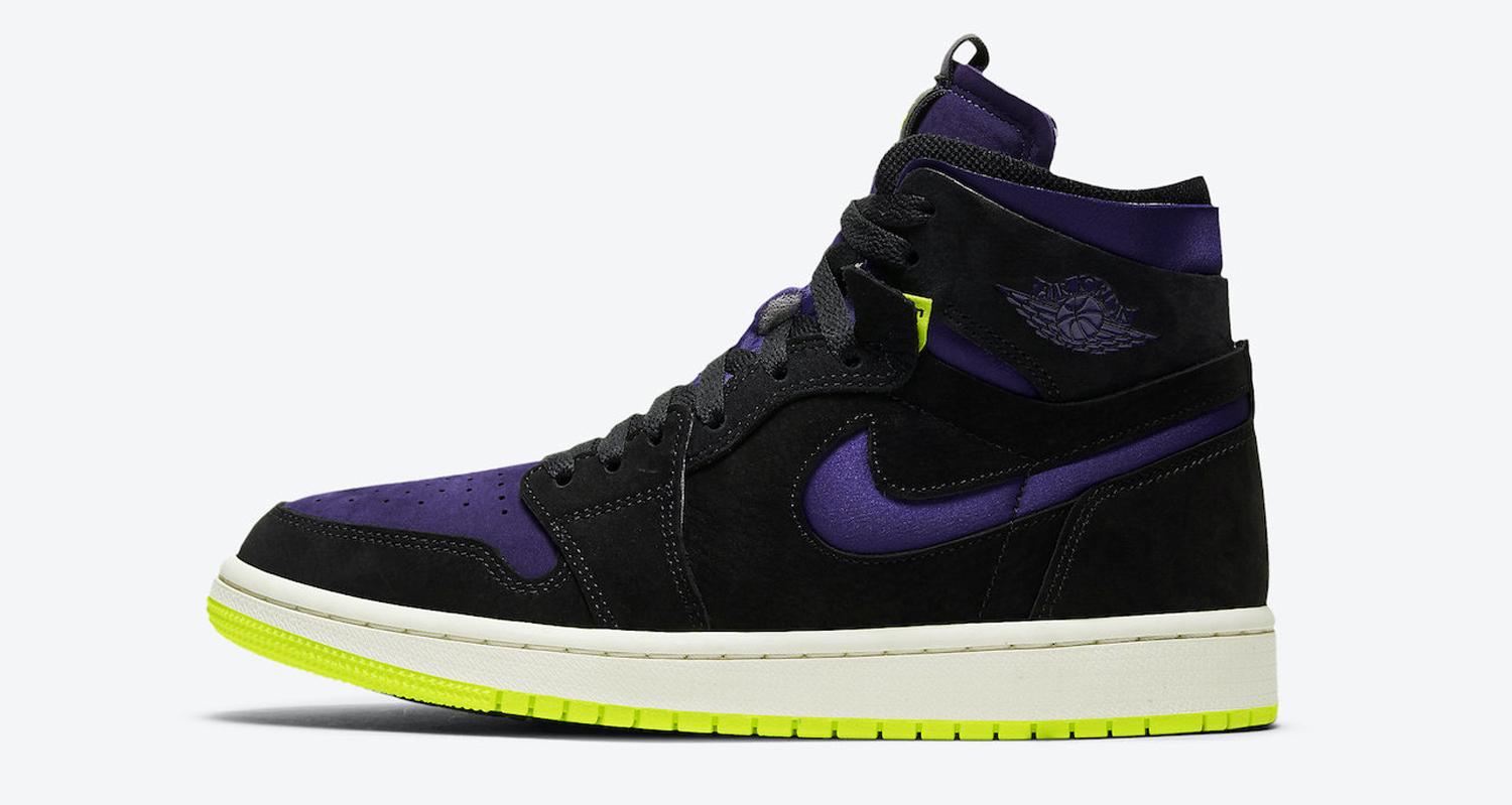 air jordan 1 high zoom black court purple lemon venom halloween