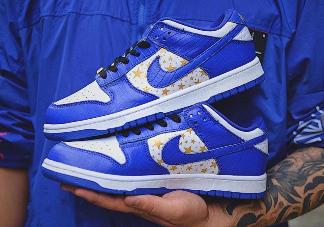 Supreme-Nike-SB-Dunk-Low-blue-stars-Hyper-Blue-DH3228-100-Release-Date