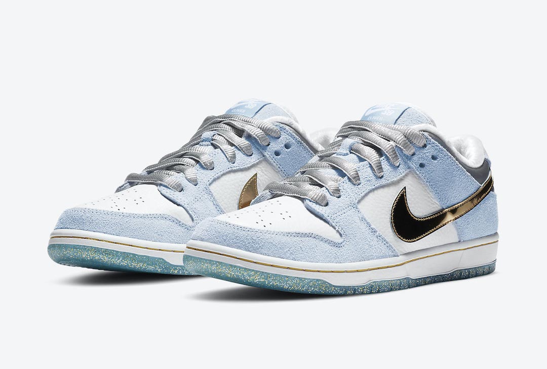 sean-cliver-nike-sb-dunk-low-white-psychic-blue-metallic-gold-dc9936-100-release-date