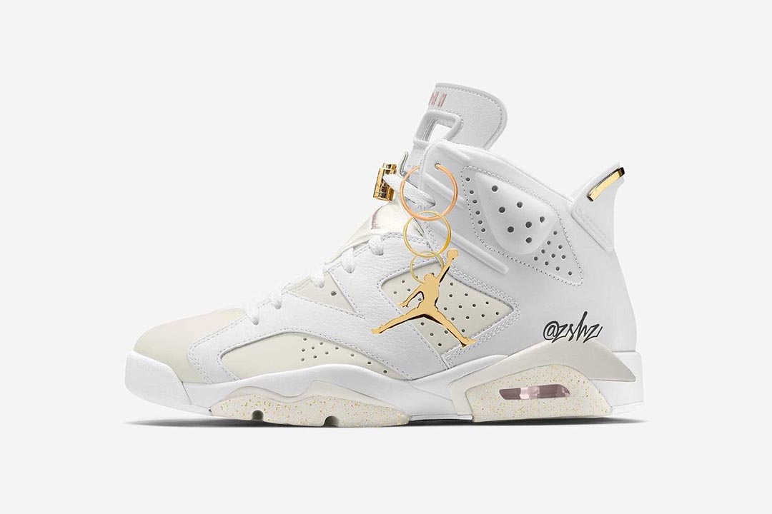 Air Jordan Retro 6 WMNS "Gold Hoops" DH9696-100