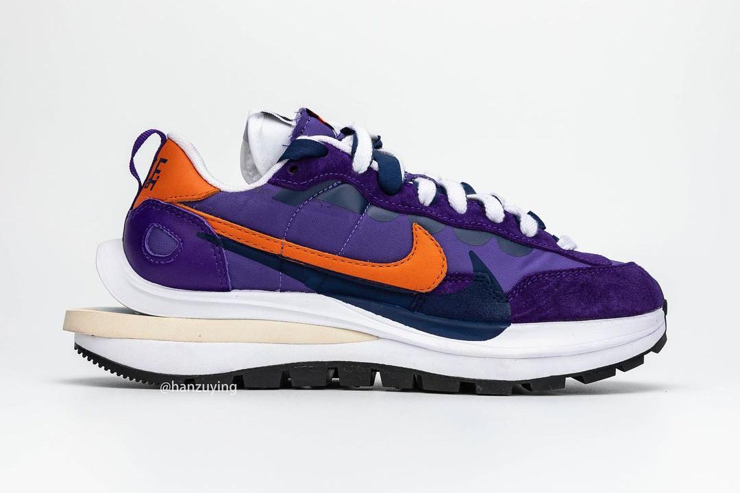 sacai x Nike VaporWaffle Dark Iris / Campfire Orange / White