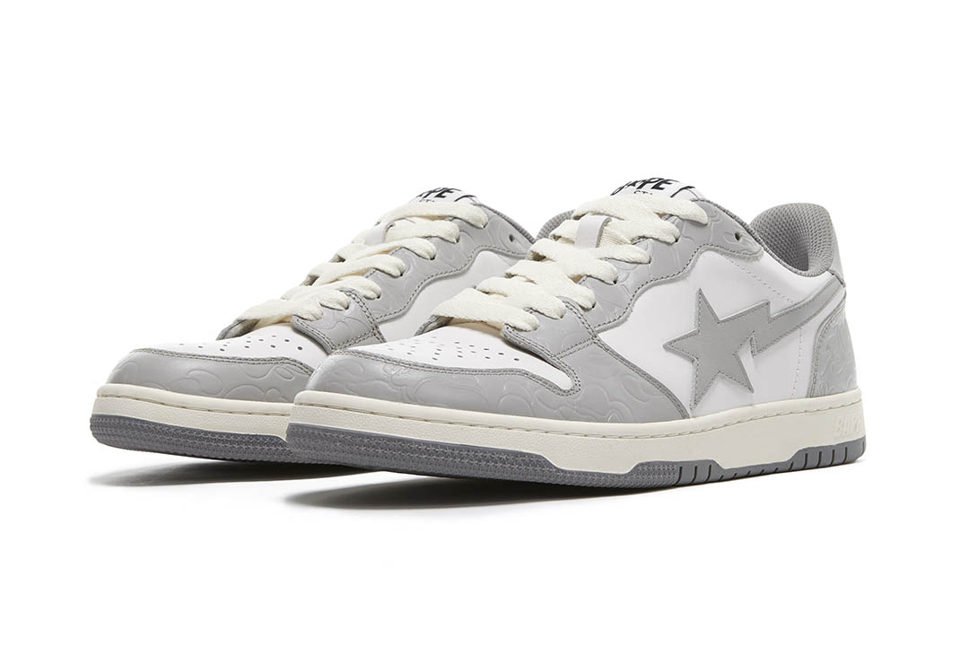 BAPE COURT STA - LIGHT GREY & CREAM