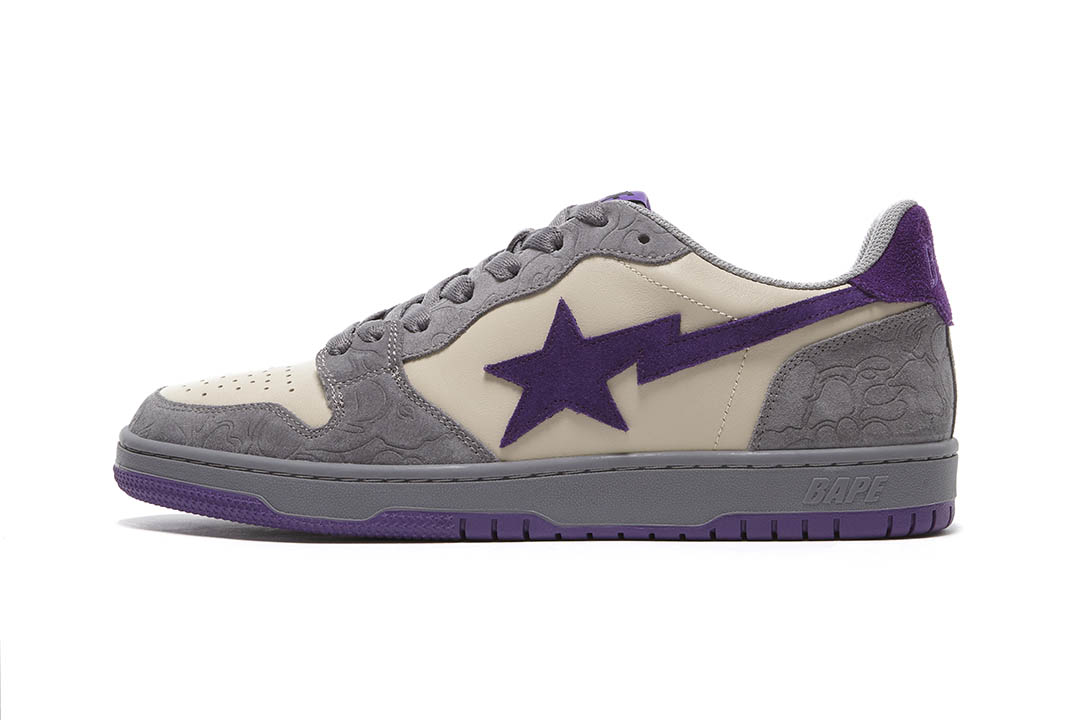 BAPE COURT STA - MIST GREY & ROYAL PURPLE