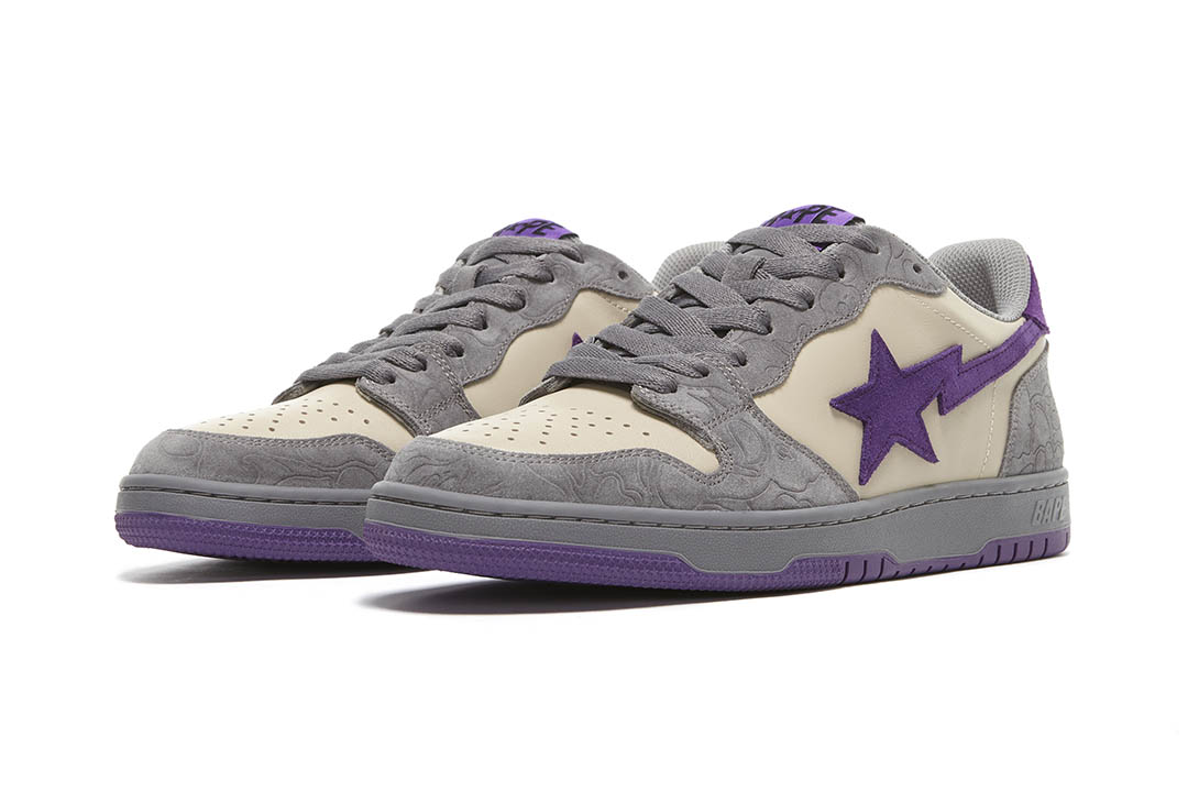 BAPE COURT STA - MIST GREY & ROYAL PURPLE