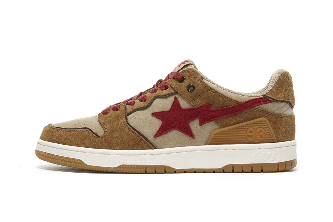 BAPE SK8 STA - WHEAT & RED