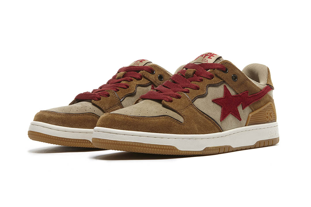 BAPE SK8 STA - WHEAT & RED