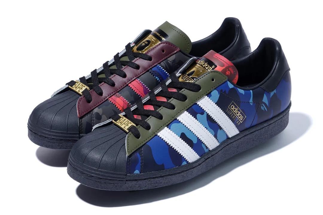 BAPE x adidas Superstar 80s Color Camo