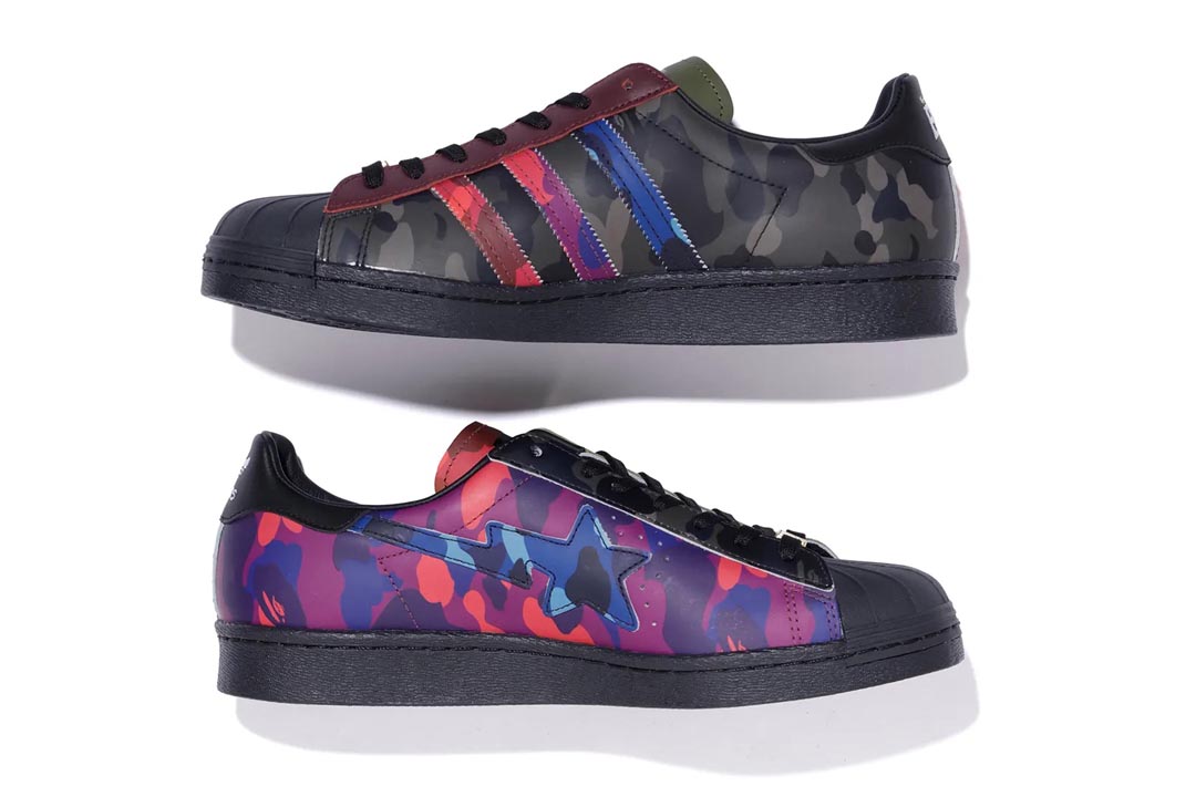 BAPE x adidas Superstar 80s Color Camo