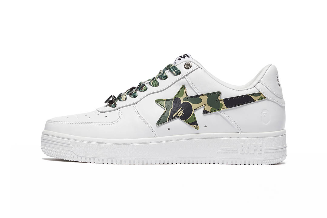 BAPE BAPE STA WHITE ABC CAMO GREEN 001FWH201045_GRN