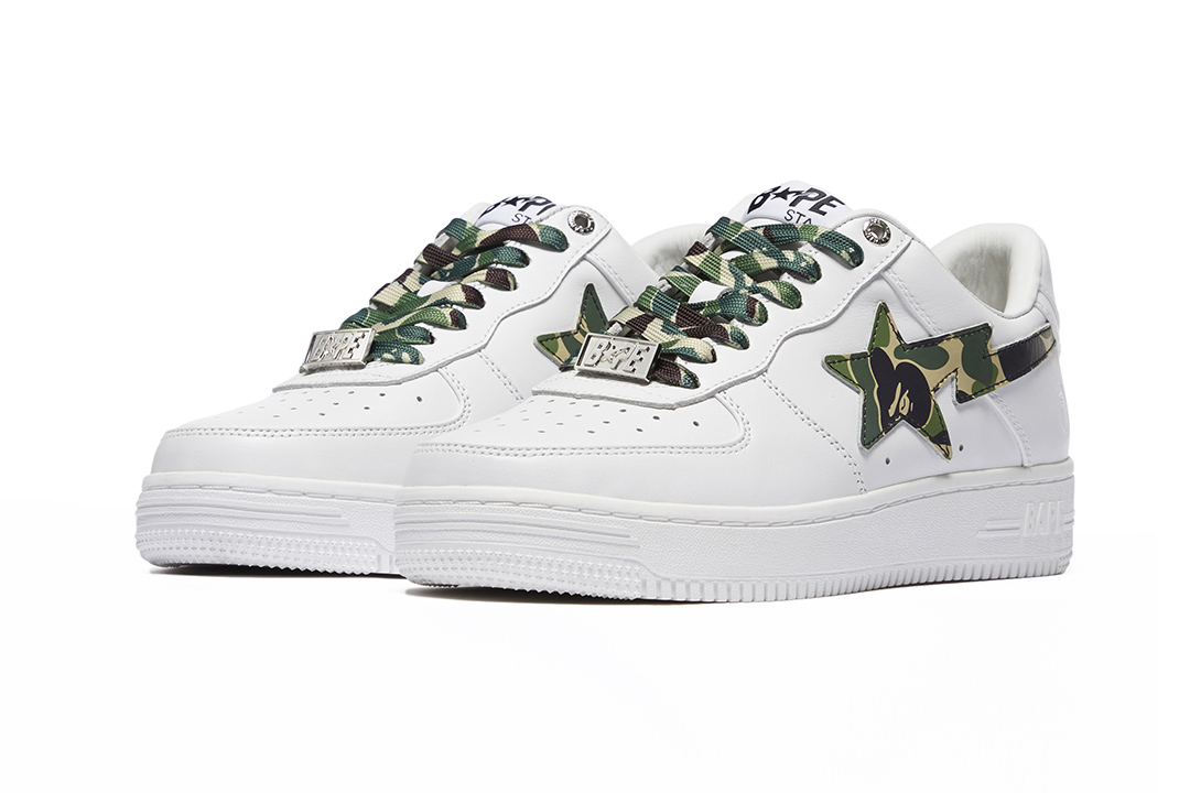 BAPE BAPE STA WHITE ABC CAMO GREEN 001FWH201045_GRN