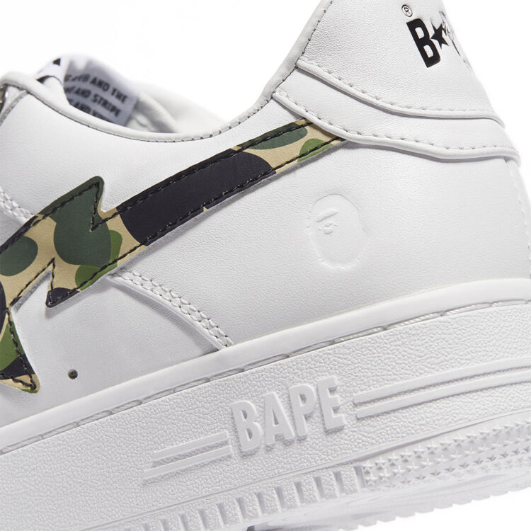 BAPE BAPE STA WHITE ABC CAMO GREEN 001FWH201045_GRN