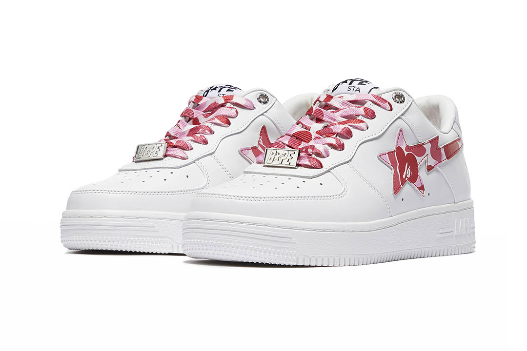 BAPE BAPE STA WHITE ABC CAMO PINK 001FWH201045_PNK