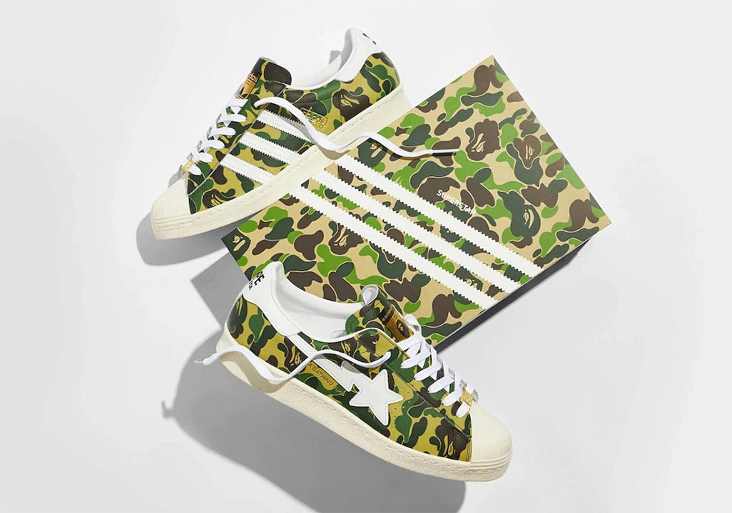 BAPE x adidas Superstar “Green Camo” GZ8981