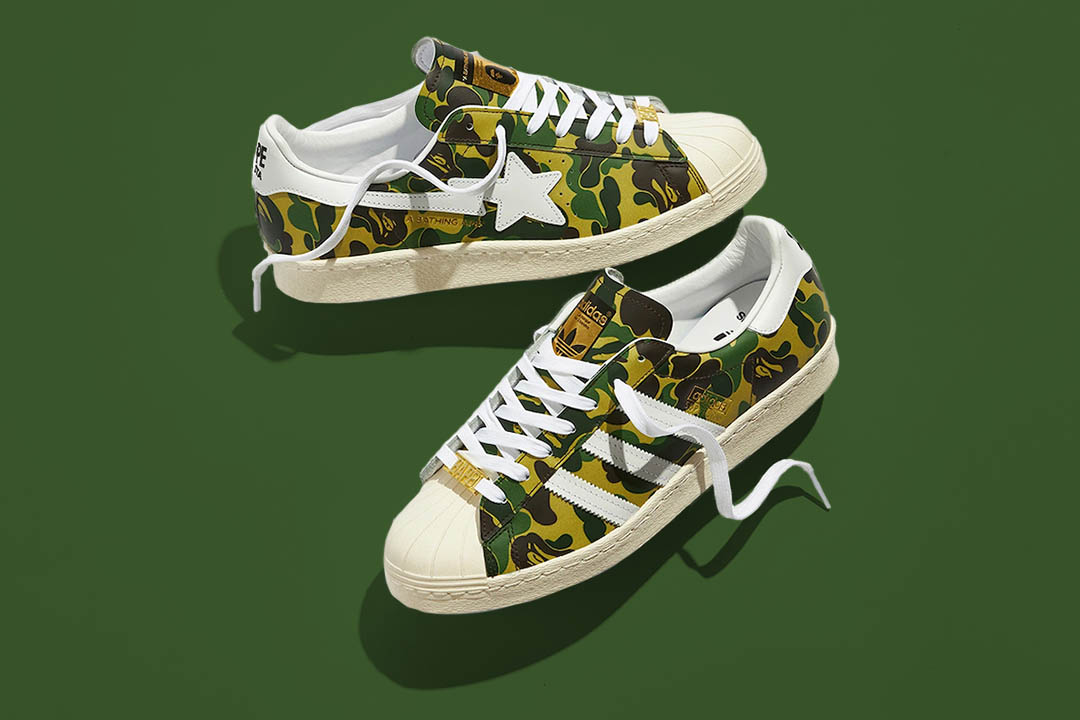 BAPE x adidas Superstar “Green Camo” GZ8981