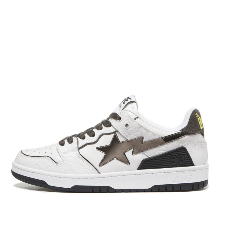 BAPE® SK8 STA WHITE / SILVER 